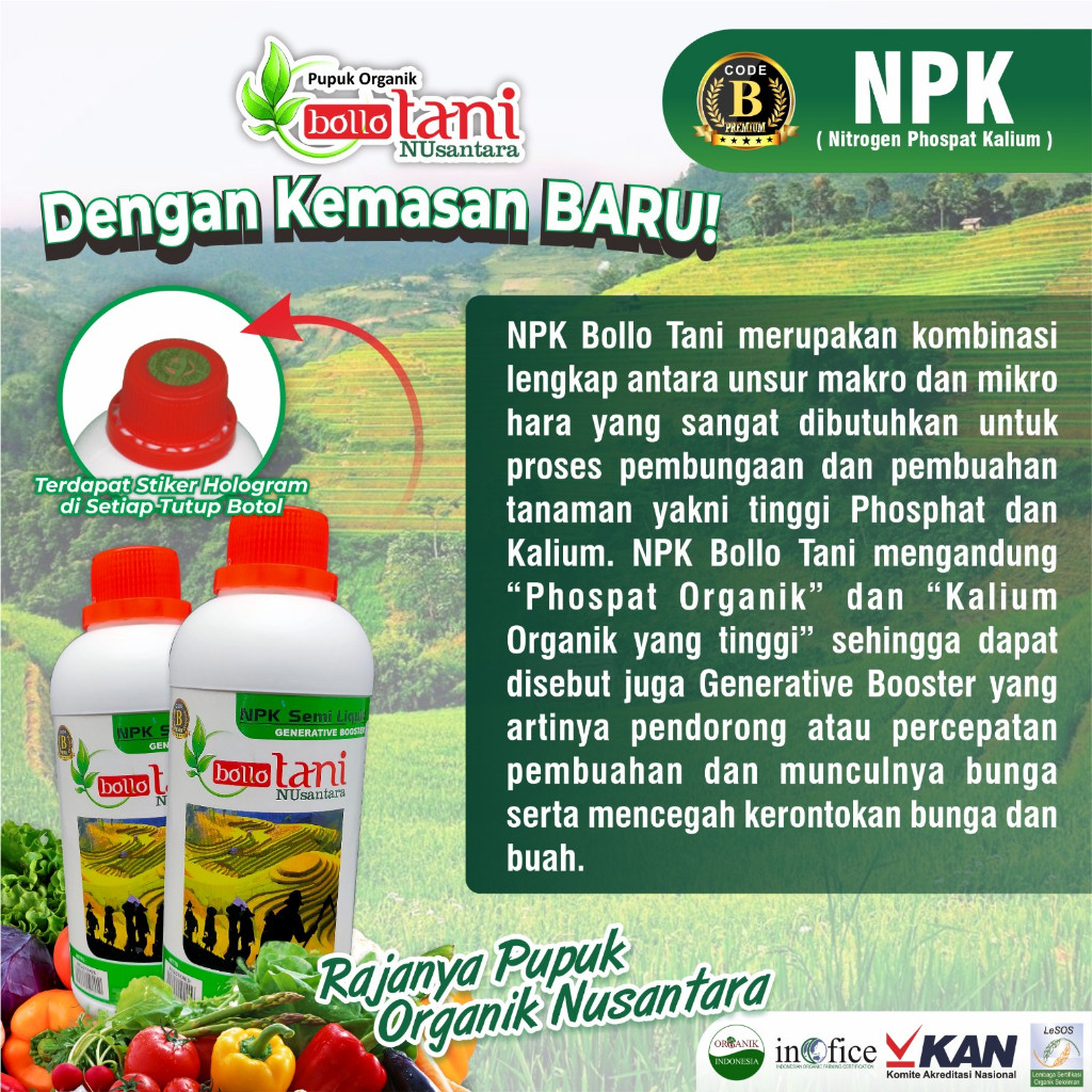 NEW PAKET PUPUK CAIR BOLLOTANI NPK ZPT BIO ORGANIK  NPK ORGANIK  ZPT ORGANIK TERLARIS
