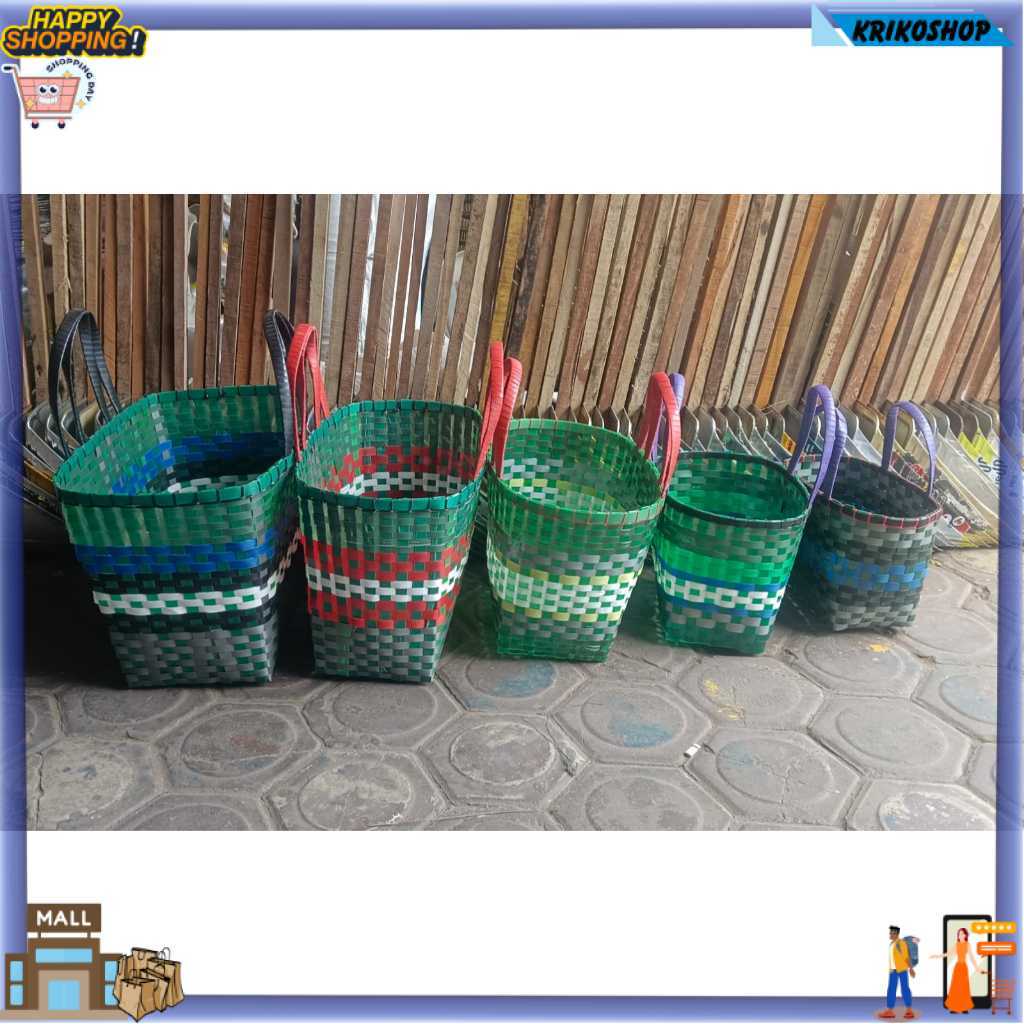 TAS ANYAMAN PLASTIK KACA PREMIUM / TAS ANYAM PLASTIK TEBAL SUPER JUMBO 5 VARIAN UKURAN / TAS PASAR K