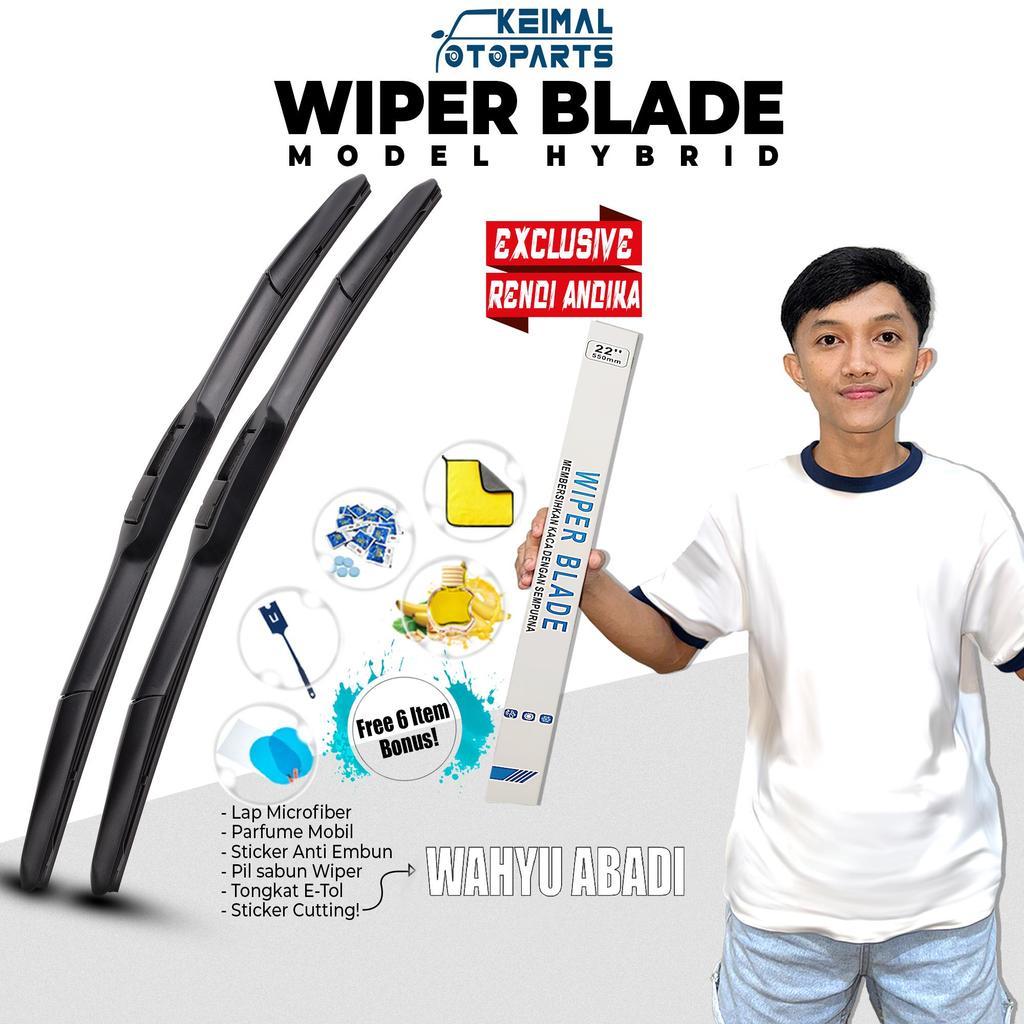 FRANCISS.ID [EXCLUSIVE RENDI ANDIKA] Wiper Hybrid 1 Set Kiri dan Kanan Semua Jenis Mobil Universal F
