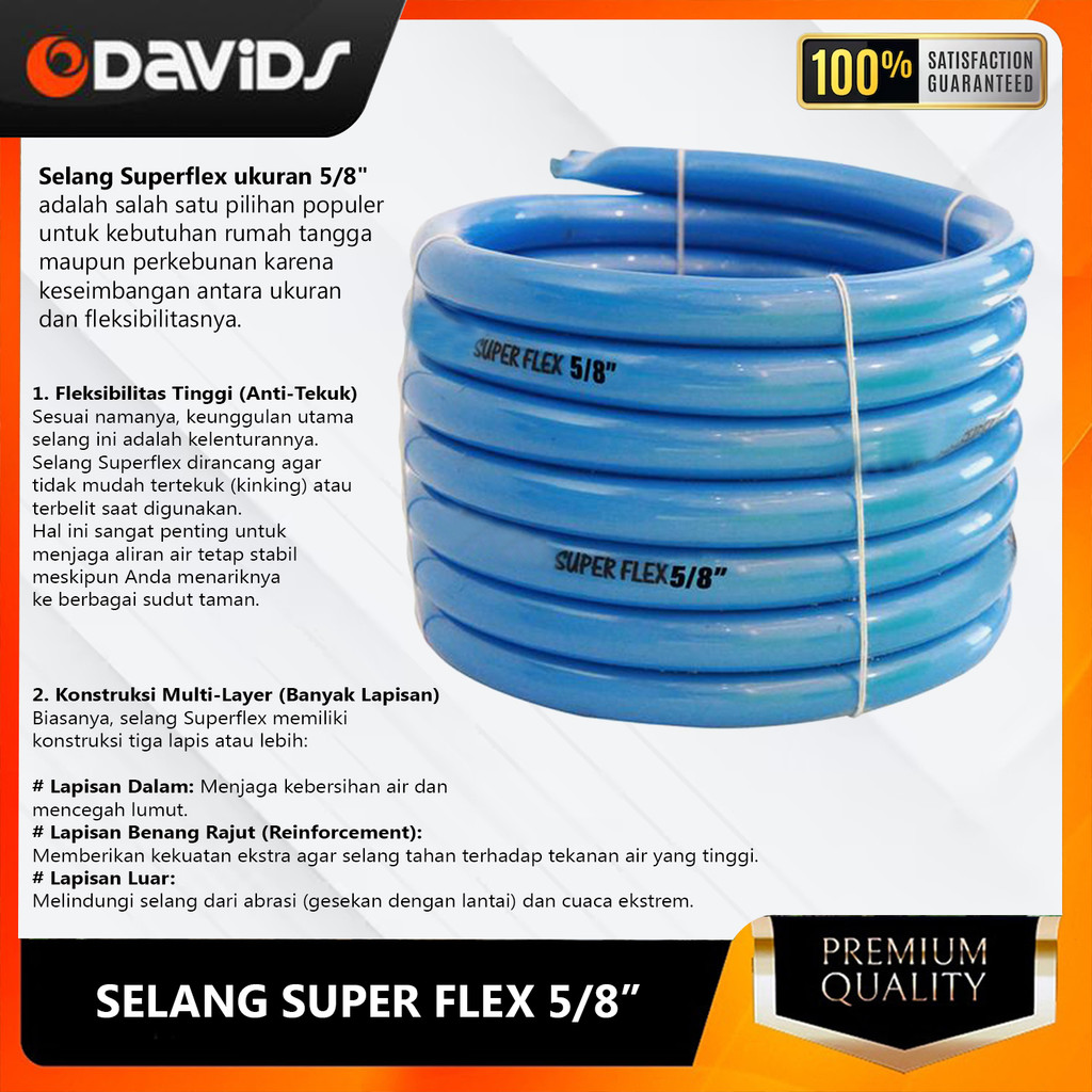 Selang Air Lentur Superflex 5/8" Mondea Milliard