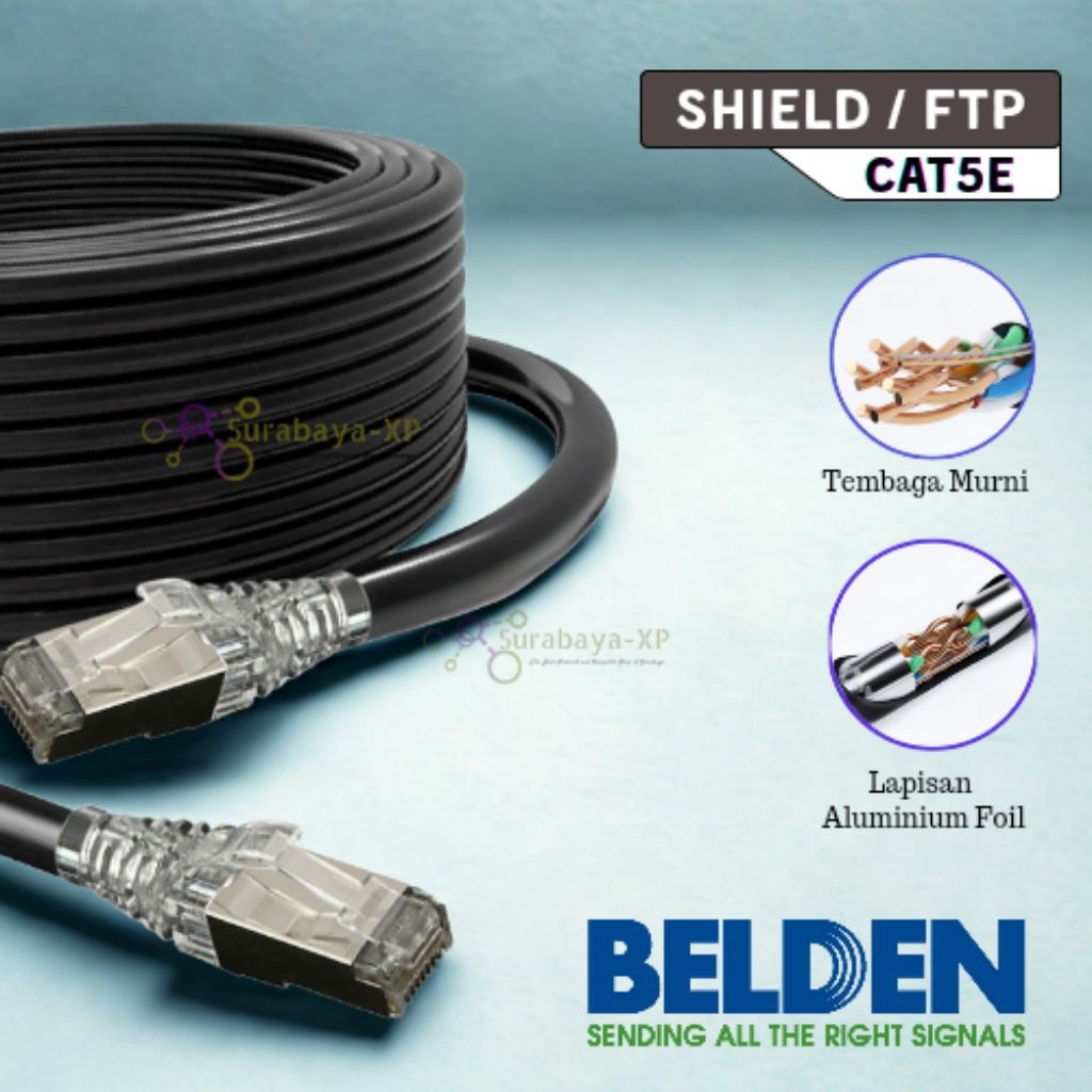 Kabel LAN 50 Meter STP Belden CAT5E 50 M 50M 50Meter FTP UTP Outdoor