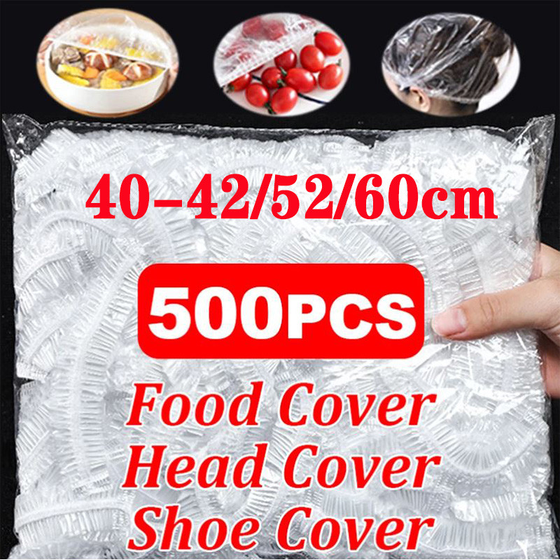 1005001000 PCS sposable Food Cover Bags Fruit Food Cover Bags Elastic Plastic Wrap Cover Shower Head