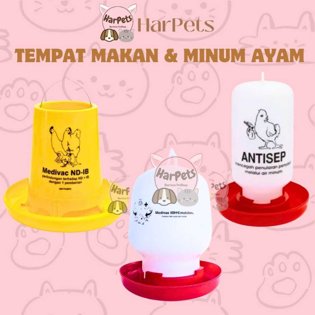 TEMPAT MAKAN MINUM AYAM 1KG 1L 3L- tempat makan minum ayam bebek unggas 1kg 1liter ransum ayam plast