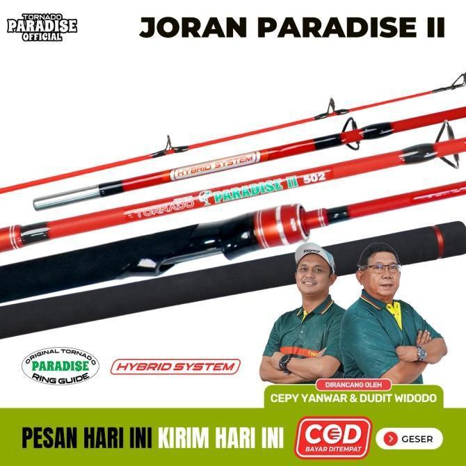 MURAH Joran Pancing Paradise II 2 Fiber Solid Handle Full EVA 150cm 165cm 180cm 210cm - 502 150 CM, 