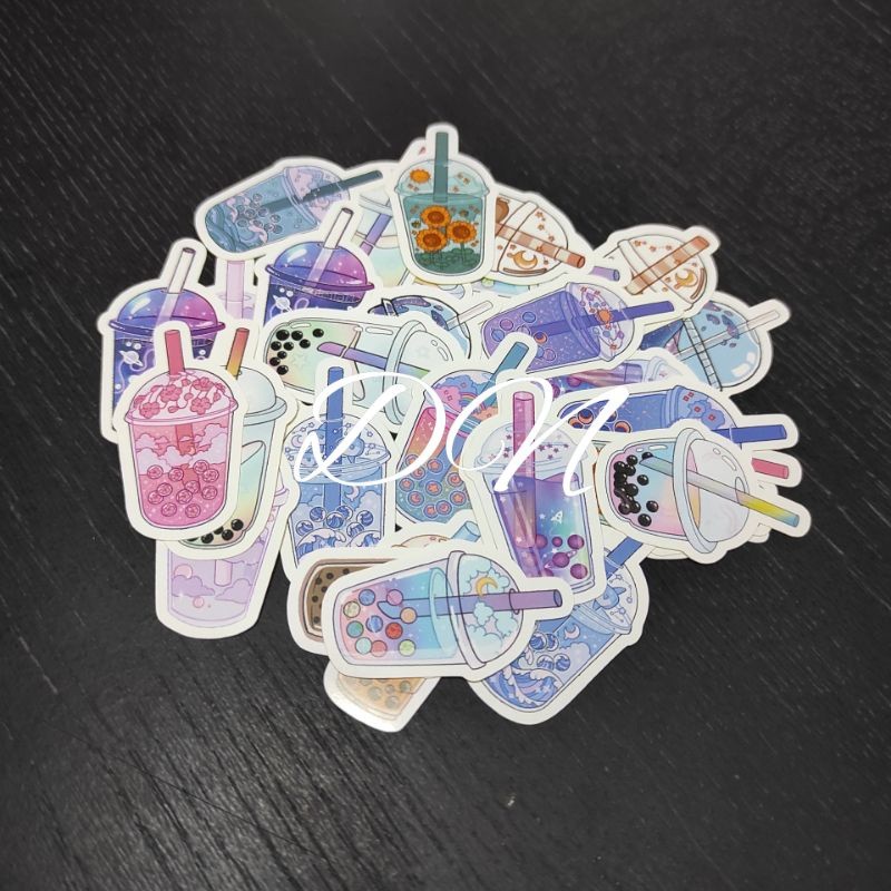 Stiker Kertas Boba Aesthetic Mini Sticker Accesories Aesthetic Korean Jurnal