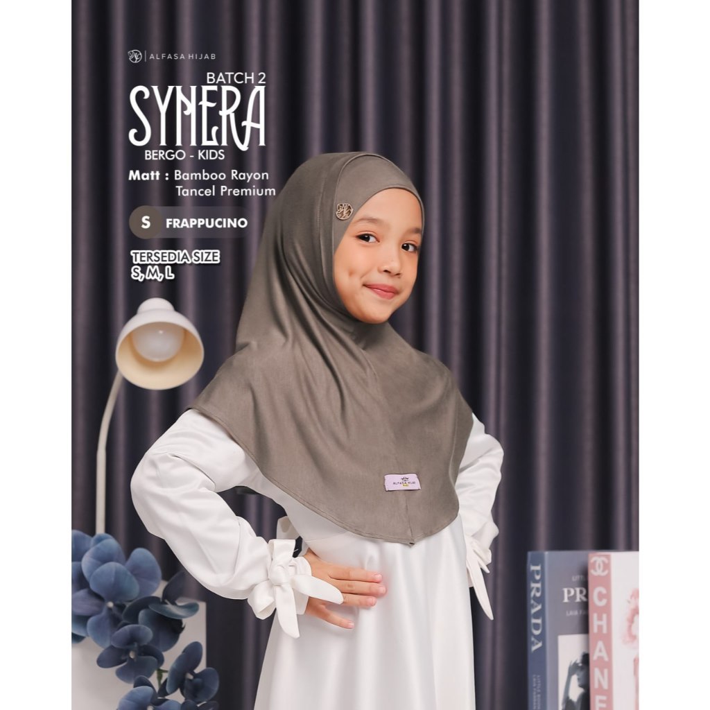 JILBAB ANAK SYNERA BERGO KIDS BAMBOO TENCEL PREMIUM - Alfasa Hijab