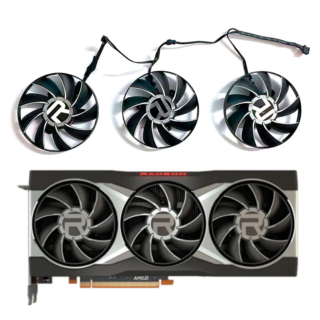 Video Card Fan RX6800 RX6800XT RX6900XT For ASROCK AMD Radeon RX 6800 6800XT 6900XT AUB0812VD-00 80M