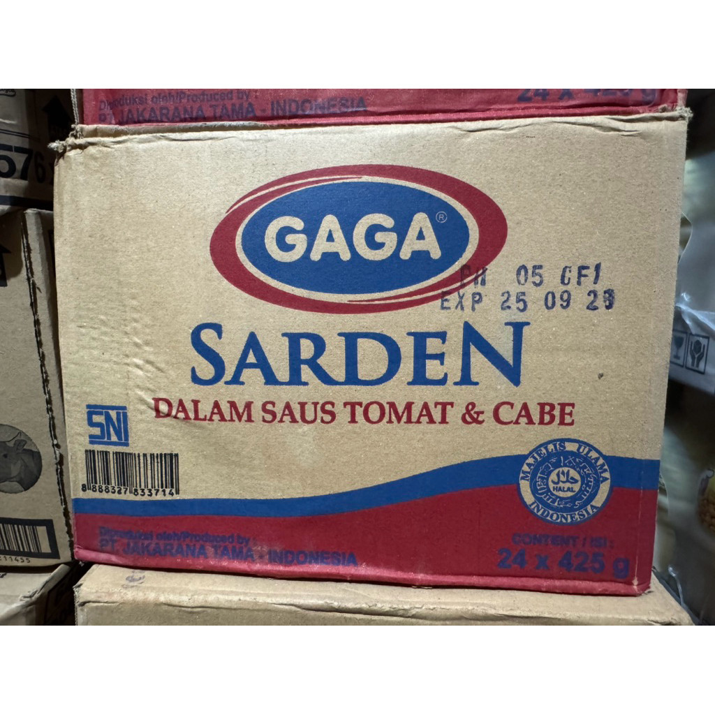Sarden Gaga Besar 425gram @ 24 klg / 1 dus