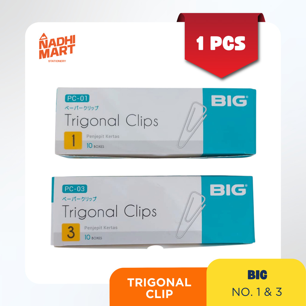 TRIGONAL CLIP BIG KLIP KERTAS PENJEPIT KERTAS PAPER CLIP