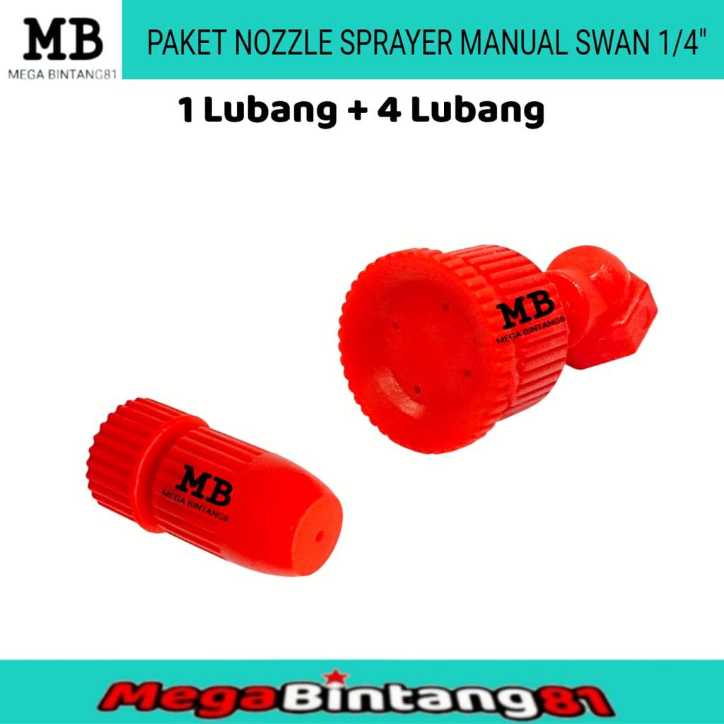 PAKET Nozzle Plastik Sprayer 4 Lubang 1 Lubang Swan Nozzle Sprayer Swan 1 Lubang + 4 Lubang Nozzle