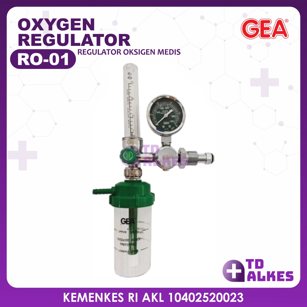 Gea Regulator Oksigen XY 98 RO-01 Tabung Oxigen Medical Oxygen Alat Bantu Pernapasan O2 XY98B YR 86 