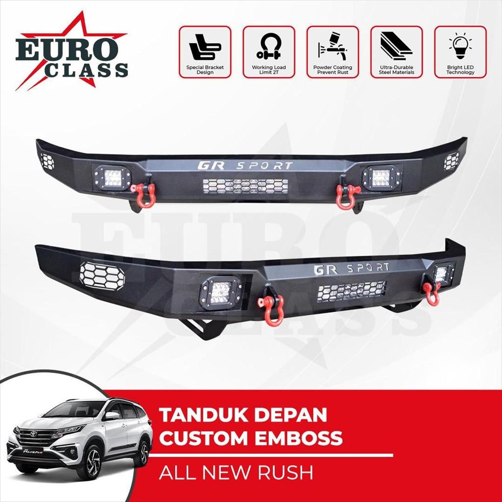 Tanduk Depan Towing Bar Euro Bumper All New Rush 2018 - 2026 Besi