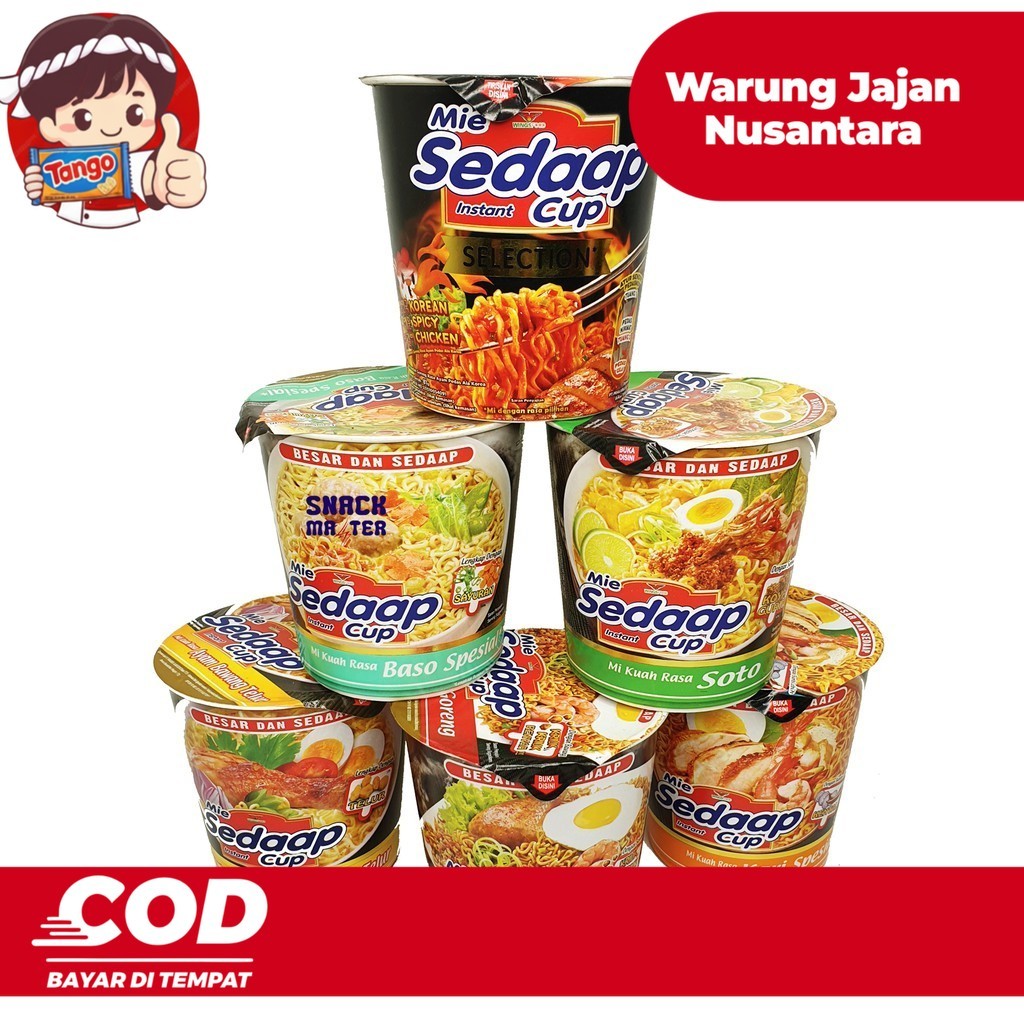 Mie Sedaap Cup Siap Saji Dengan 6 Varian Rasa