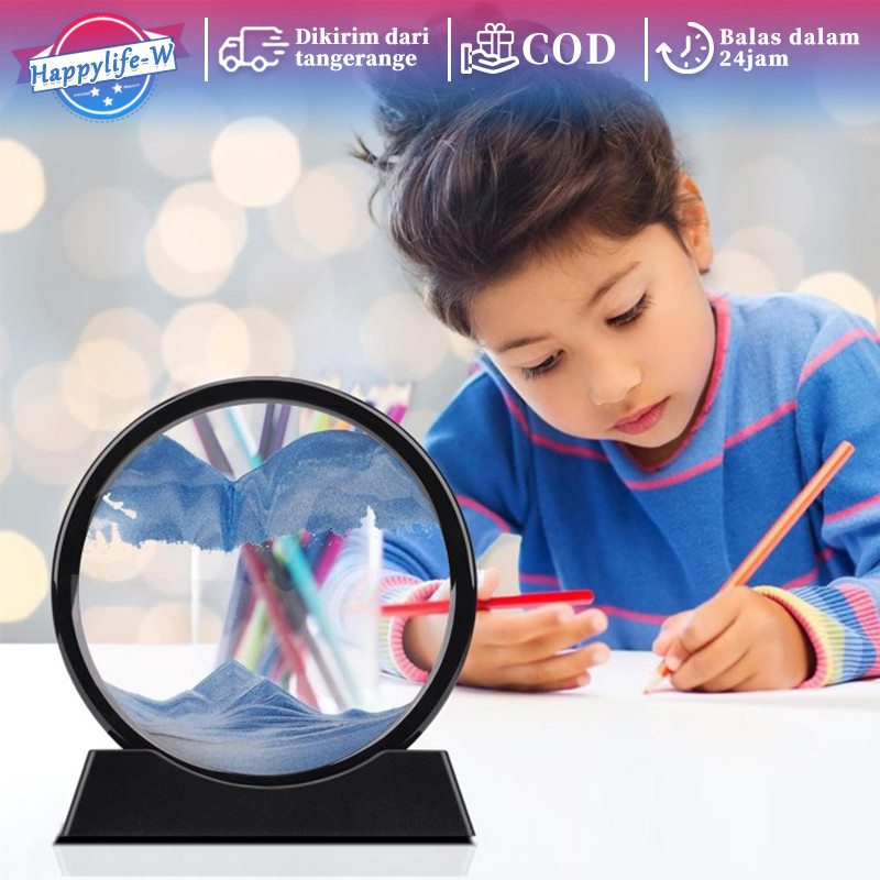 Moving Sandscape Lukisan Pasir Hisap Jam Pasir 3d Quicksand Painting Gambar Seni Lukisan Pasir Berge