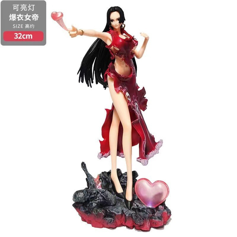 One Piece Boya Hancock Anime Action Figure Nine-Tailed Snake Girl GK Model Ornament Collectible for 