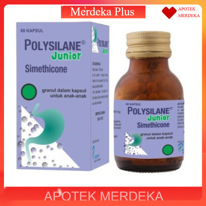 Polysilane Junior Anak isi 60 Kapsul  Obat Kembung Anak / Maag Anak / Sakit Maag / Asam Lambung