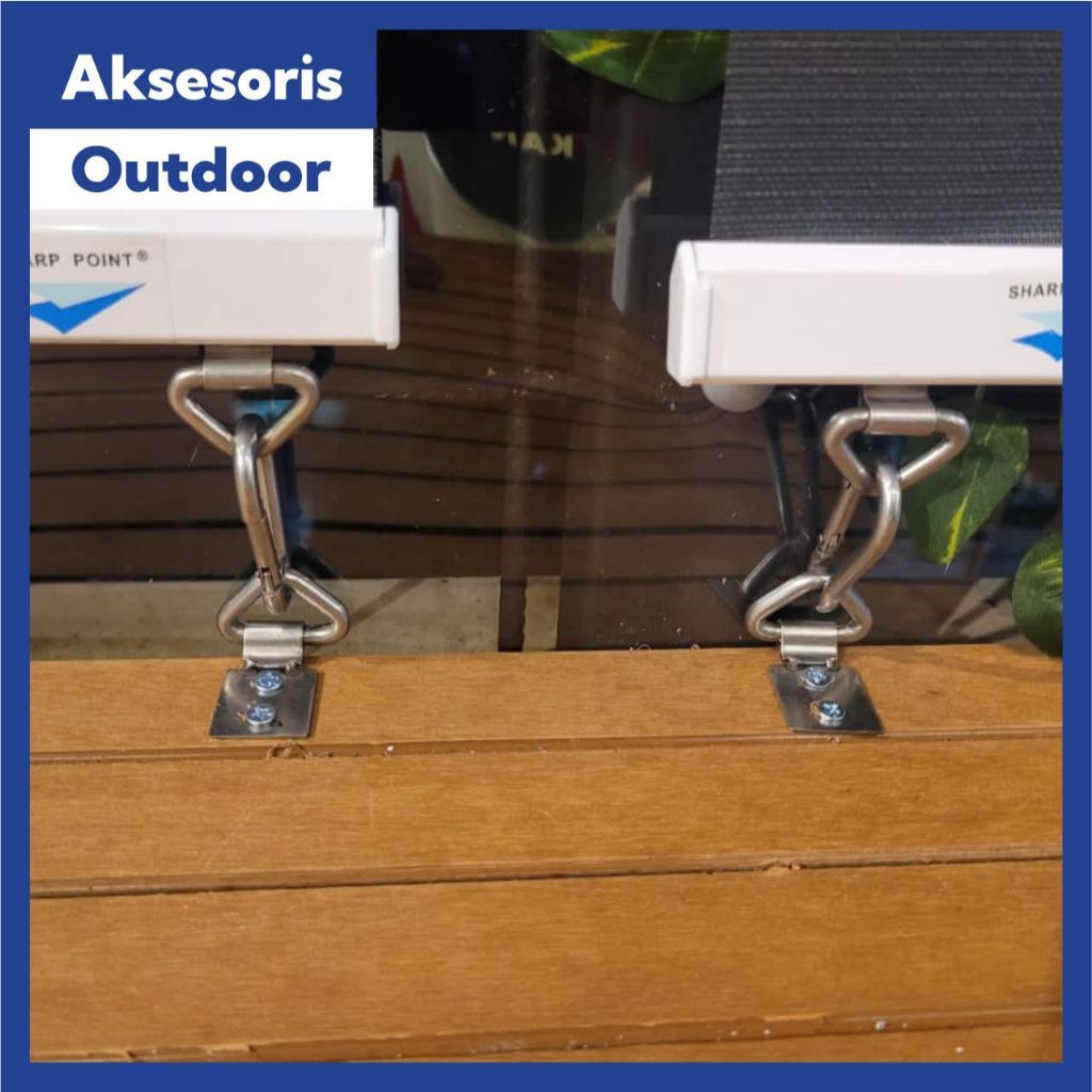 PROMOKarabiner /Carabiner Hook dan Ring D - Aksesoris Roller Blind Outdoor Untuk Penahan AnginTERLAR