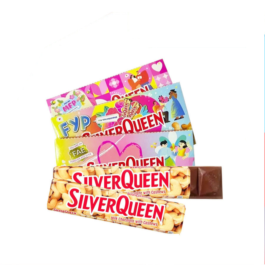 [UniGrosir] Silver Queen Chocolate Coklat Cashew Valentine Edition 2 x 55 gr
