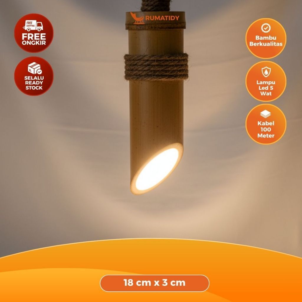 LAMPU GANTUNG / LAMPU BAMBU / LAMPU GANTUNG BAMBU HARGA PROMO UNIK UNTUK KAFE