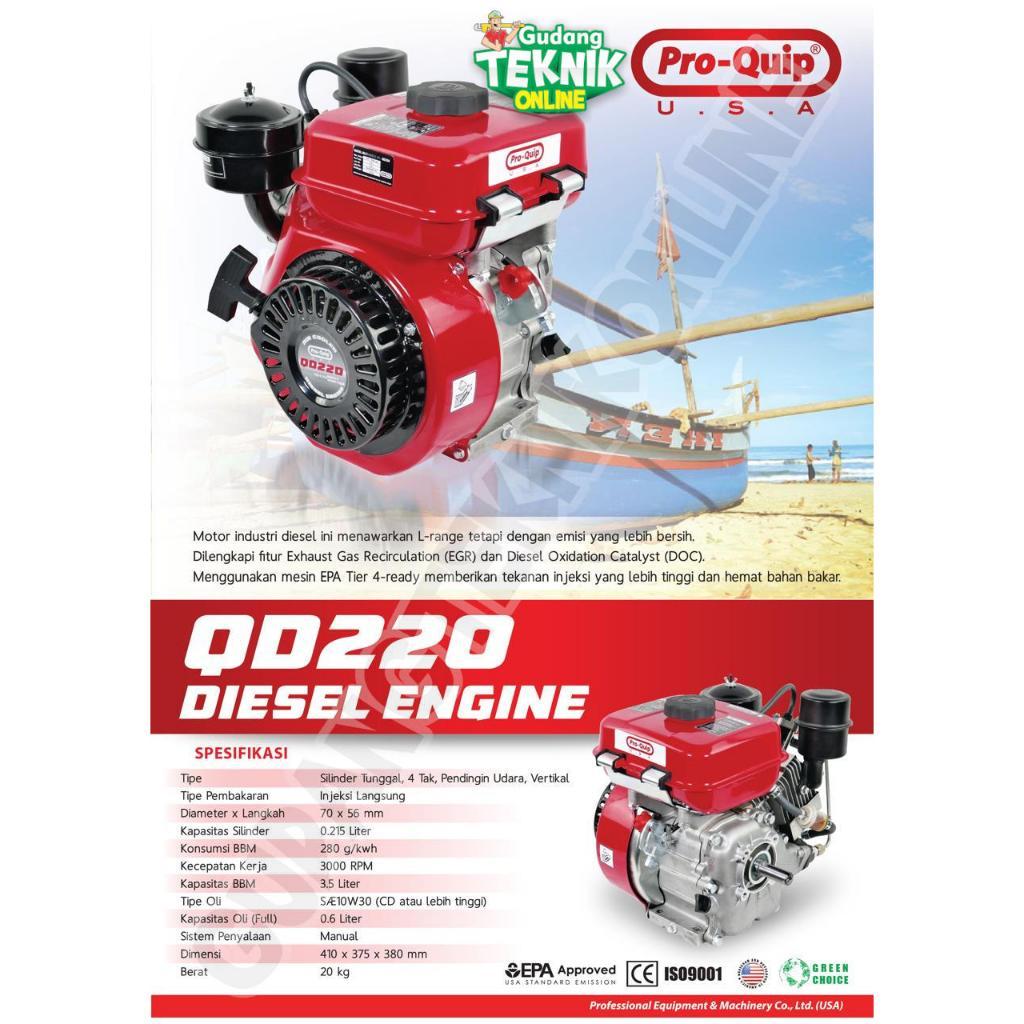 BBT - Engine Penggerak DIESEL 9HP QD220 9PK / Mesin Penggerak Serbaguna Solar Diesel Ketinting Mesin