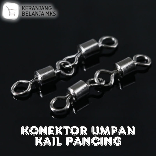 Konektor Umpan Kail Pancing Stainless Steel 100 PCS
