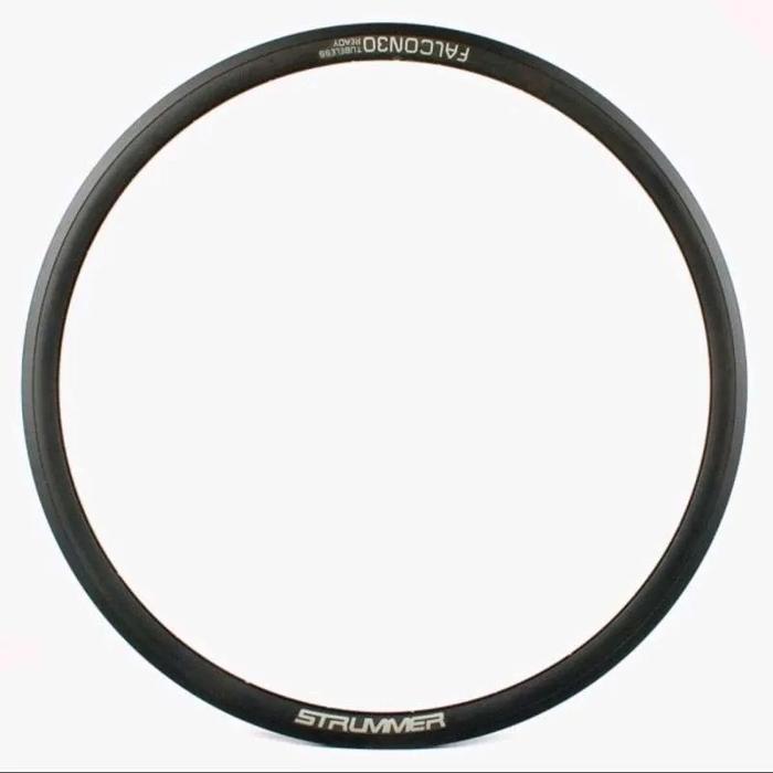 RIM SET STRUMMER FALCON 30 700C 20 24 32 HOLE - Hitam-Hitam, 20 Hole