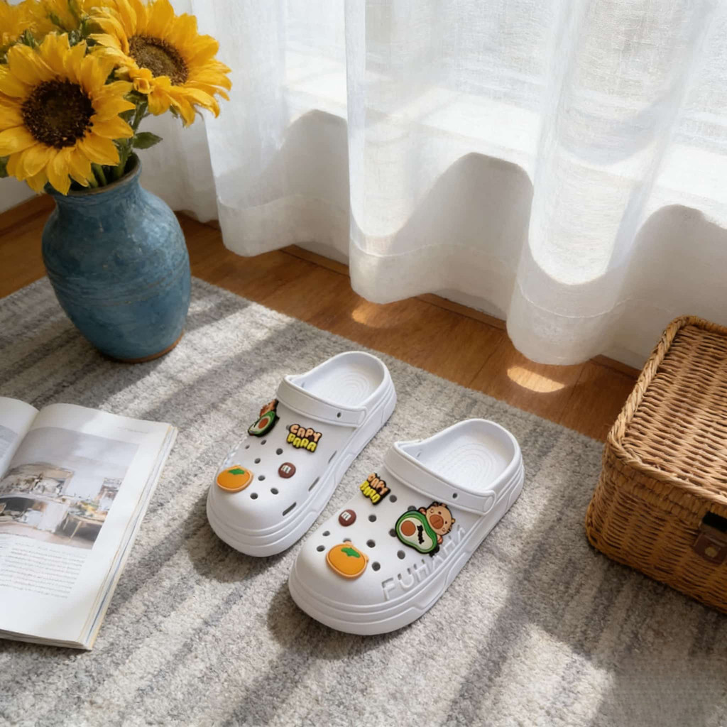 Sepatu berlubang wanita yang bernapas, sepatu berlubang wanita model baru, sepatu berlubang wanita y