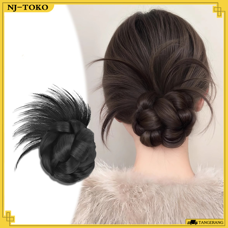 Wig Sanggul Trendi Wig Sanggul Trendi Universal Jepit Rambut Palsu Jepit Wig Jepit Sanggul Modern Po