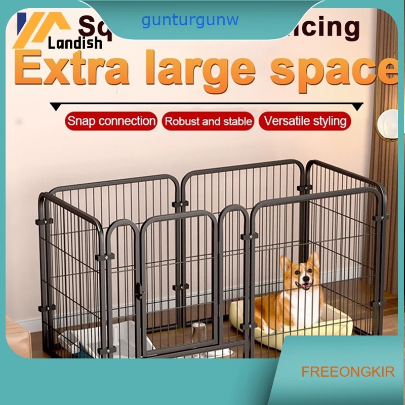 Kandang Hewan Pagar Besi Large Size Pet Cage Anjing Kucing Kandang Pagar Portable Indoor Outdoor Pag