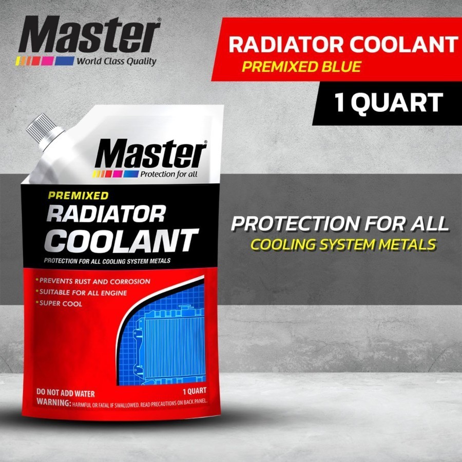 AIR RADIATOR MOTOR MOBIL MERK MASTER RADIATOR COOLANT POUCH/ Refill 1 LITER PREMIUM