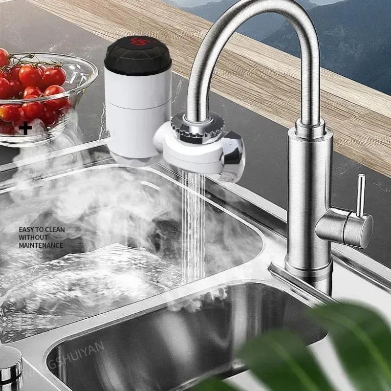 Electric Kitchen Water Heater Tap Instant Hot Water Faucet Heater Cold Heating Faucet Tankless Insta