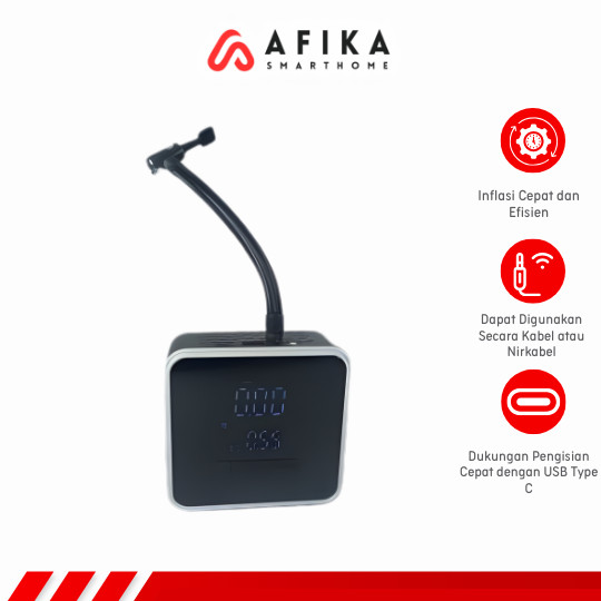 Pompa Ban Elektrik Portable Air Compressor 150PSI 6000mAh