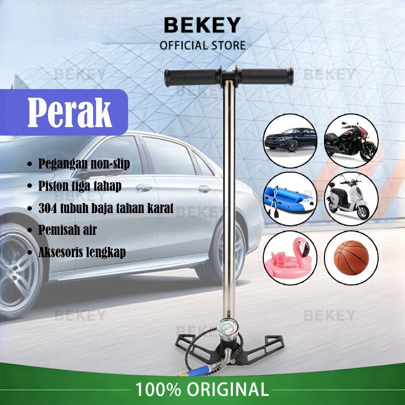 BEKEY Pompa Pcp murah Asli Stainles RV pump 6000 Psi Pompa Pcv 6000 Psi kaki lipat