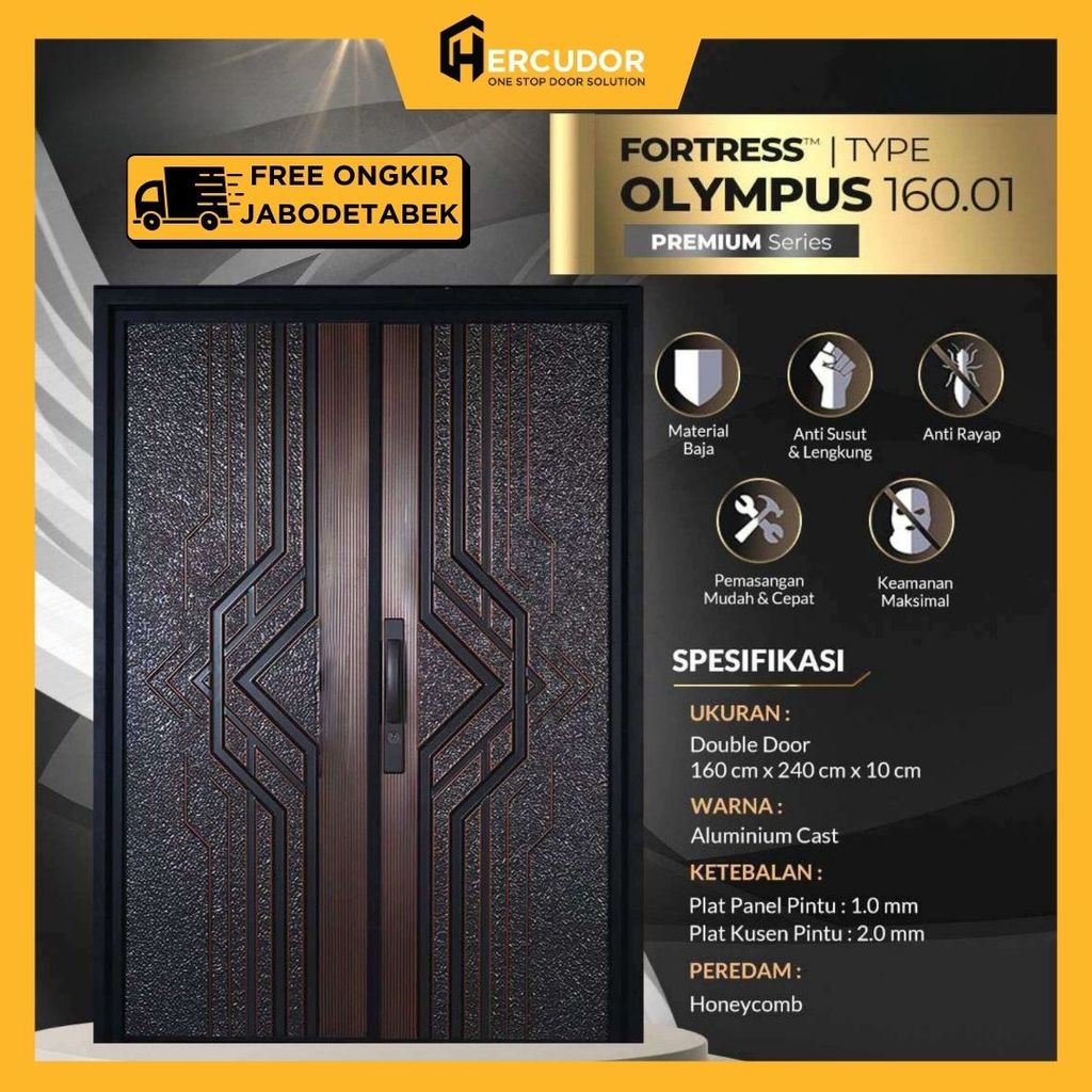 FORTRESS OLYMPUS DD - Pintu Utama Baja Luxury Fortress OLYMPUS Double 160x240