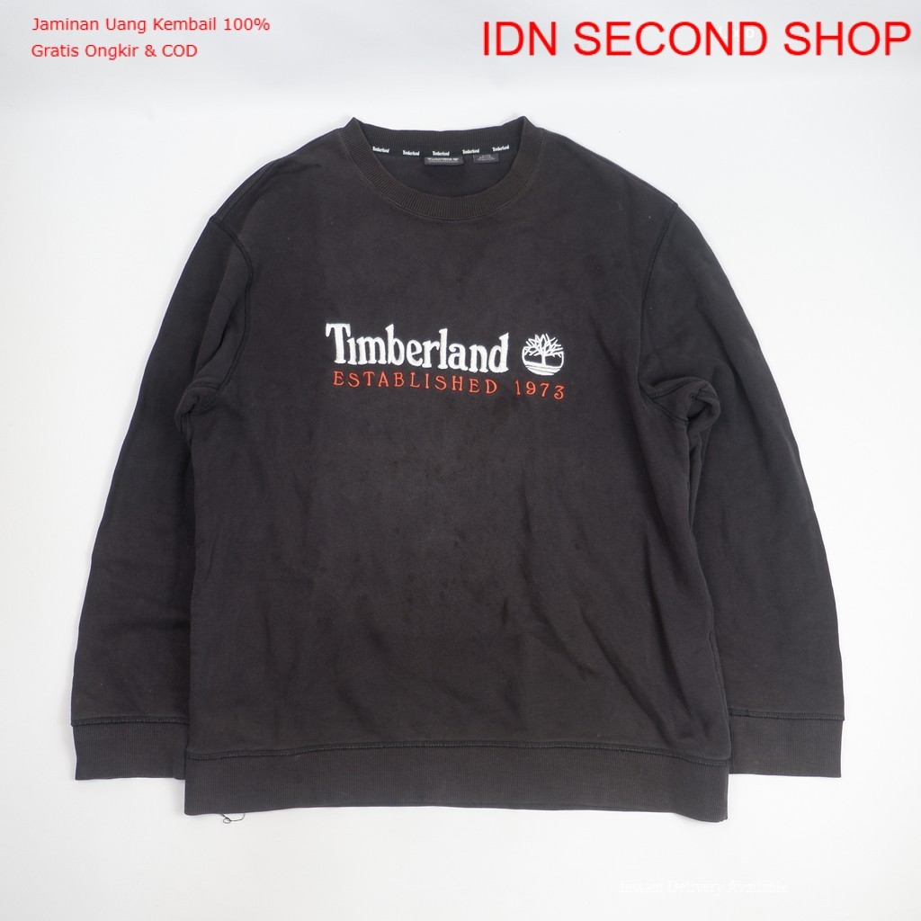 Timberland Heritage Logo Heavyweight Crewneck Sweatshirt - Preloved