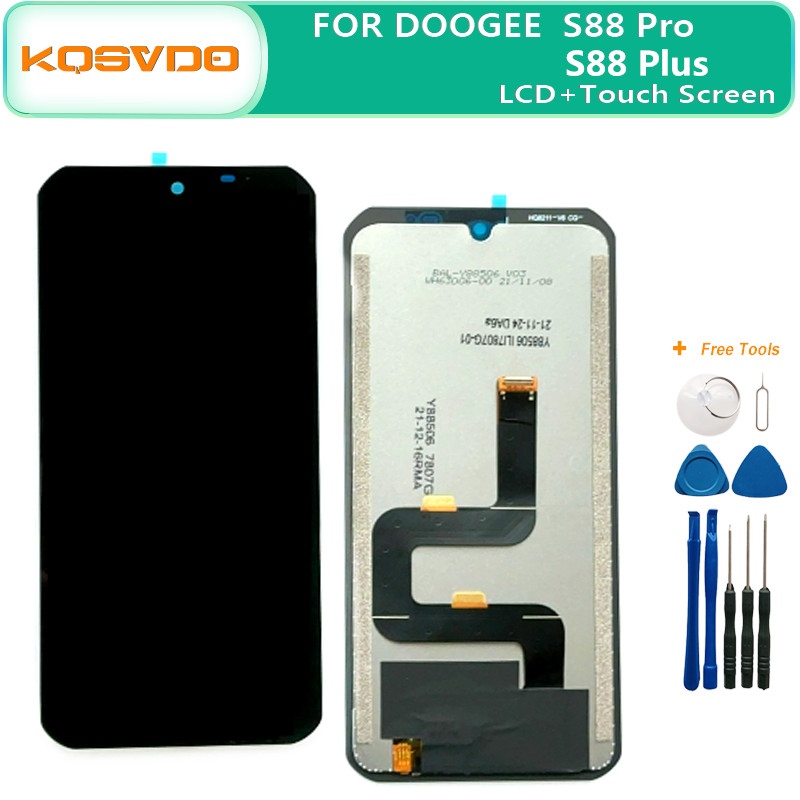 New Original Tou Screen LCD splay LCD Screen Fo DOOGEE S88 Plus DOOGEE S88 Pro Replacement Parts + s