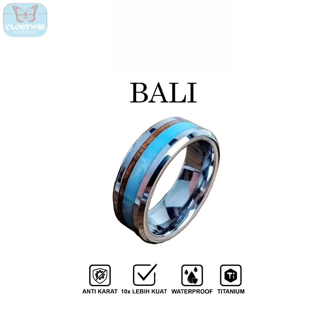 Cincin Pria Wanita Anti Karat Anti Luntur Anti Air Real Titanium Premium Korean Style Elegan Unik Es