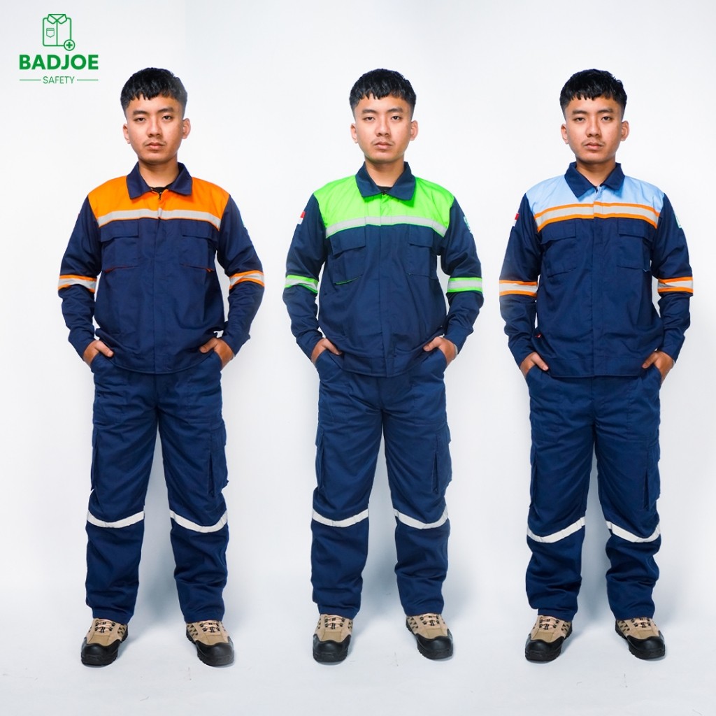 Wearpack Safety Setelan / Baju Wearpack Safety Setelan Potongan Single Reflektor
