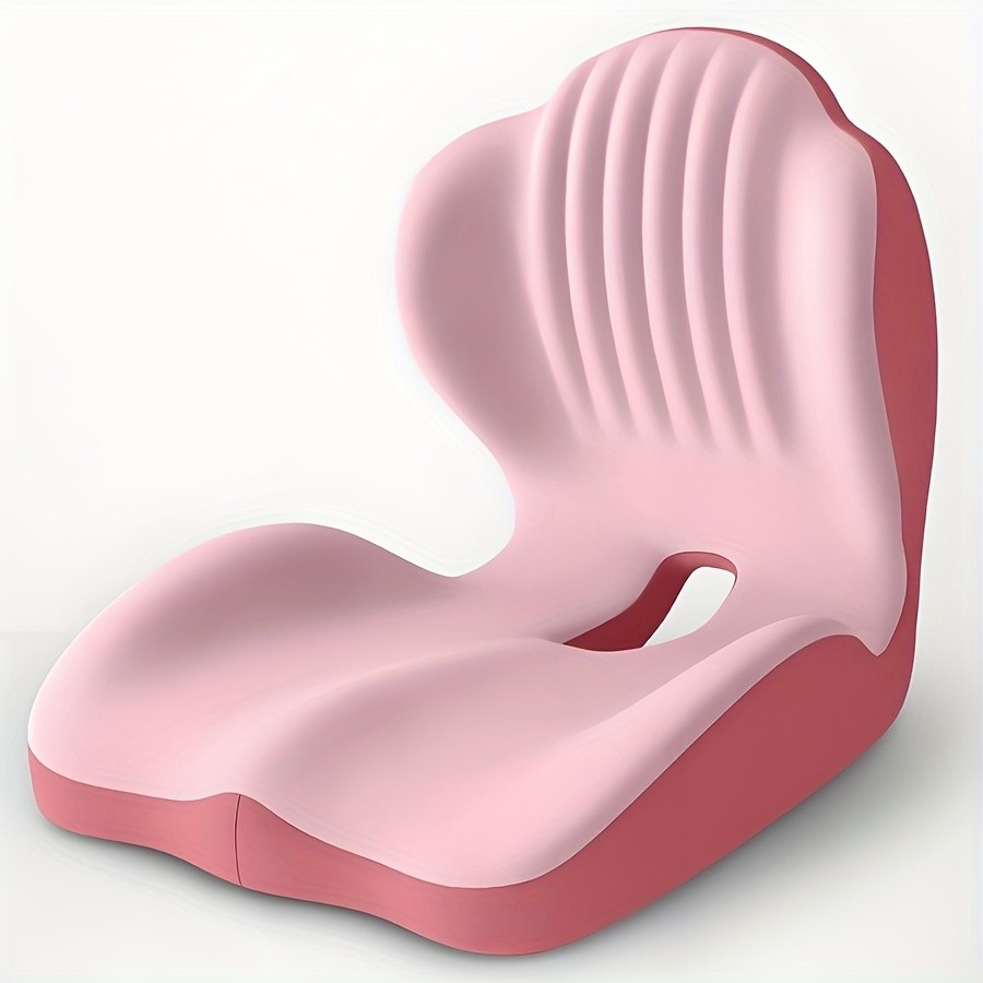 Ergonomic memory foam seat cushion with lumbar support - 100 % memory