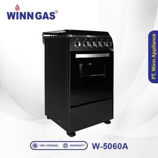 WINN GAS KOMPOR GAS FREE STANDING 4 TUNGKU & OVEN API ATAS BAWAH W-5060 HITAM MULTIFUNGSI - TANPA BU