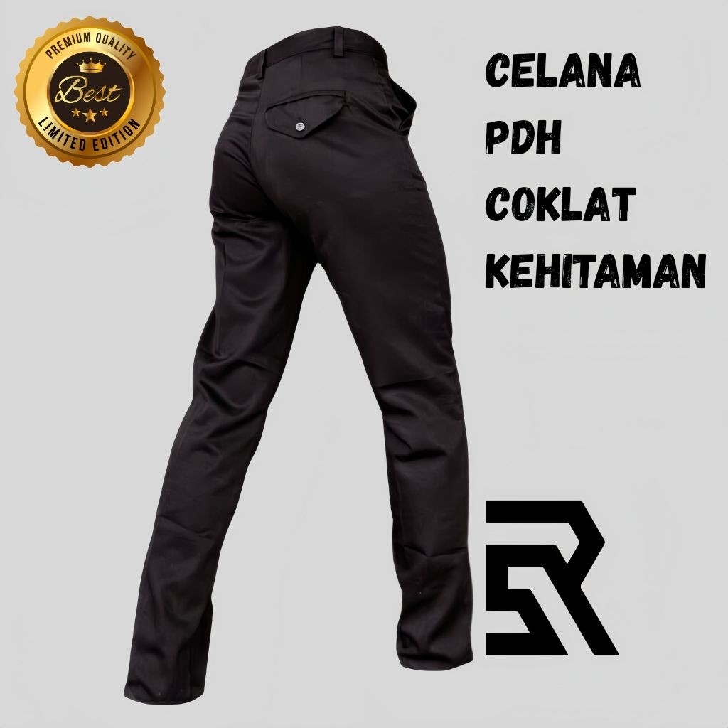 Celana PDH COKLAT KEHITAMAN celana pdh panjang celana pdh Satpam