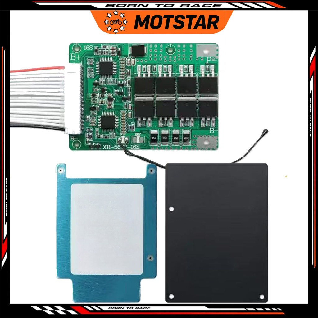 BMS 16S 48V 30A for 3.2V Battery LIFEPO4 with Balance papan perlindungan kontrol suhu seimbang seri 