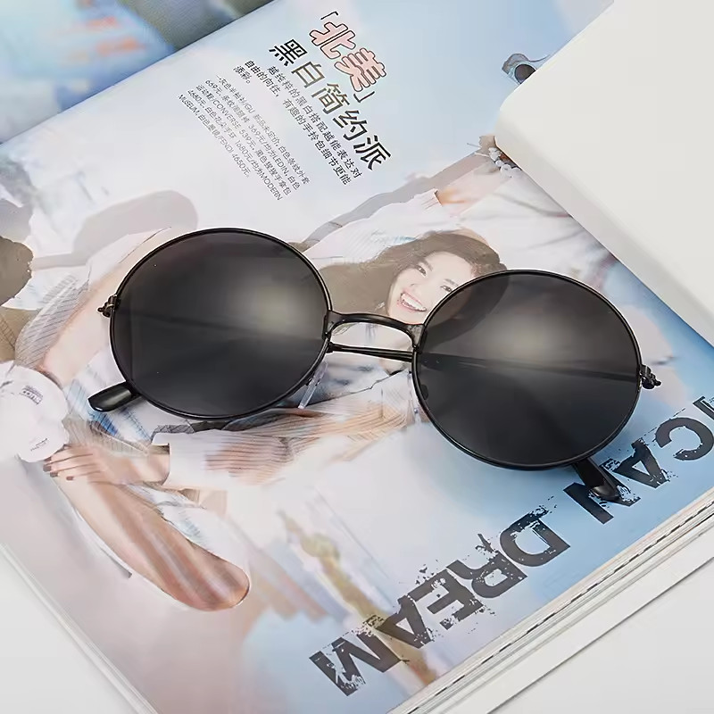 Cosplay Anime Sun Glasses Jujutsu Kaisen Cosplay Costume Halloween Metal Round Sunglasses Fashion Ey