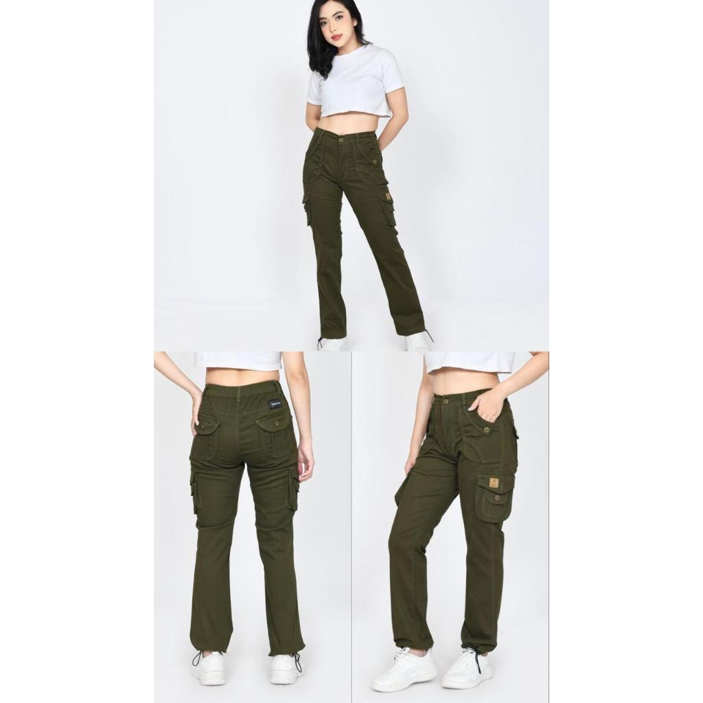 AANTOI SELLER celana jogger cargo panjang wanita - celana cargo panjang multifungsi - celana cargo w