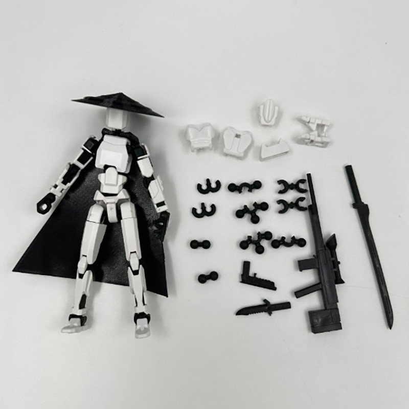 1 Set 3D Printed Multi-Jointed Movable Lucky Assemble Toys 13 Action Figure T13 Action Figure Parent