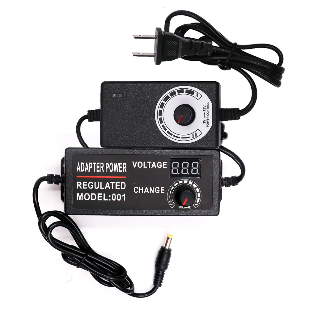 Adjustable AC  To DC 3V 9V 12V 24V Universal Power Adapter Supply splay 110V 220V To 3 9 12 24 V Vol