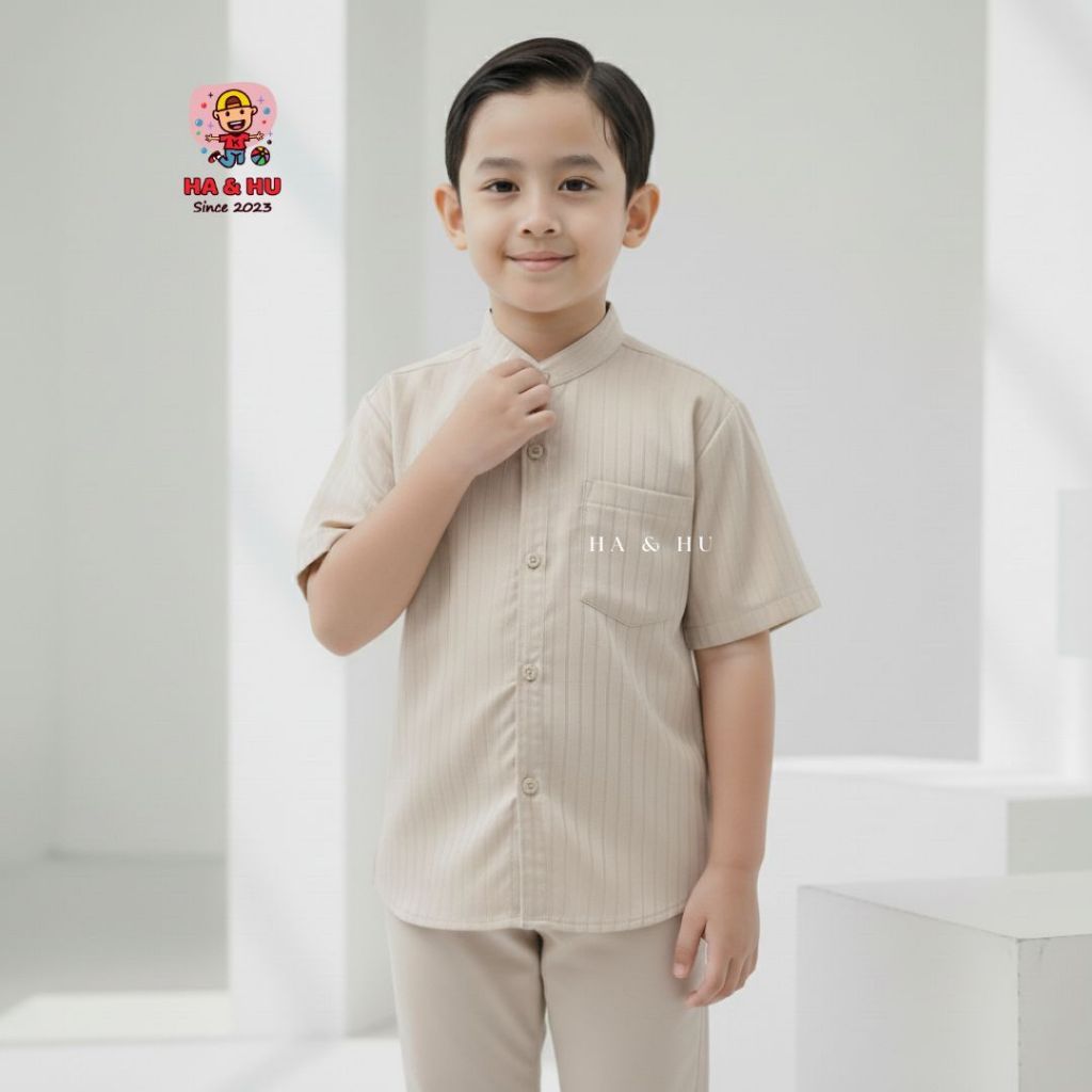 Kemeja Anak Laki-laki AKH Usia 1-12 Tahun Baju Kemeja Anak Laki Laki Premium Atasan Anak Terbaru Lem