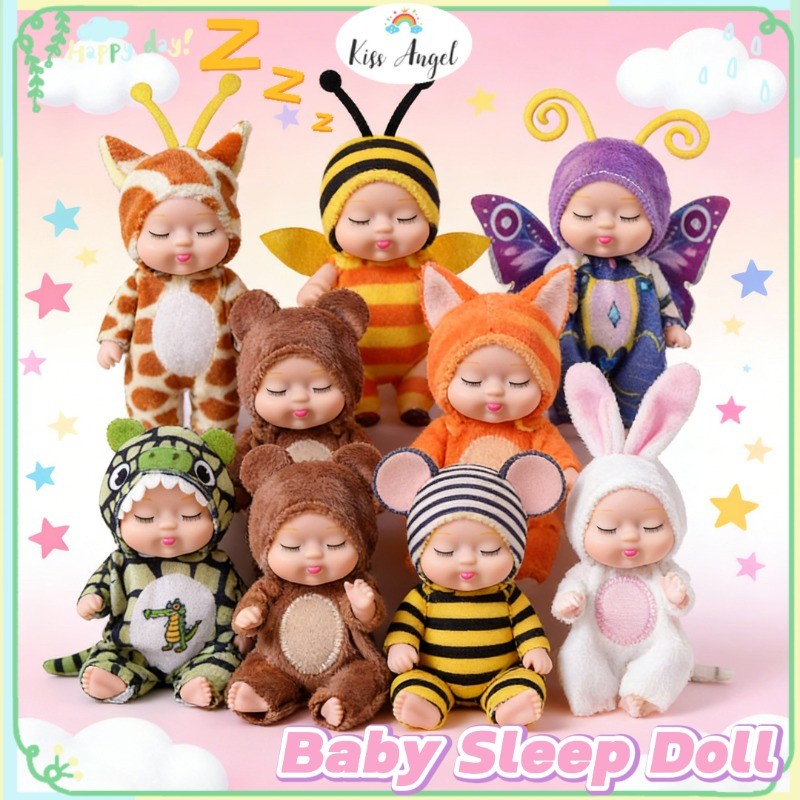 Simulasi Boneka Tidur Bayi/Mainan Boneka Bayi Super Mini Reborn/Tidur Mini Lucu Mirip Asli Ukuran 11