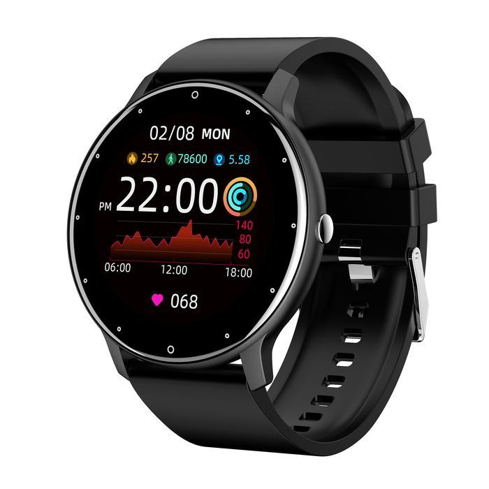 BIDEN Smart Watch Pria Full Touch Screen Phone Call Wireless Charge - Hitam