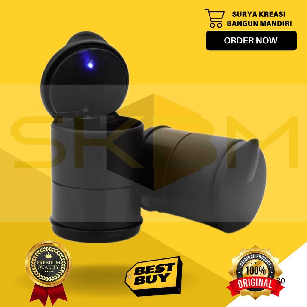 ASBAK MOBIL LED - CAR ASHTRAY - ASBAK PORTABLE - ASBAK ROKOK MOBIL - ASBAK TUTUP MOBIL